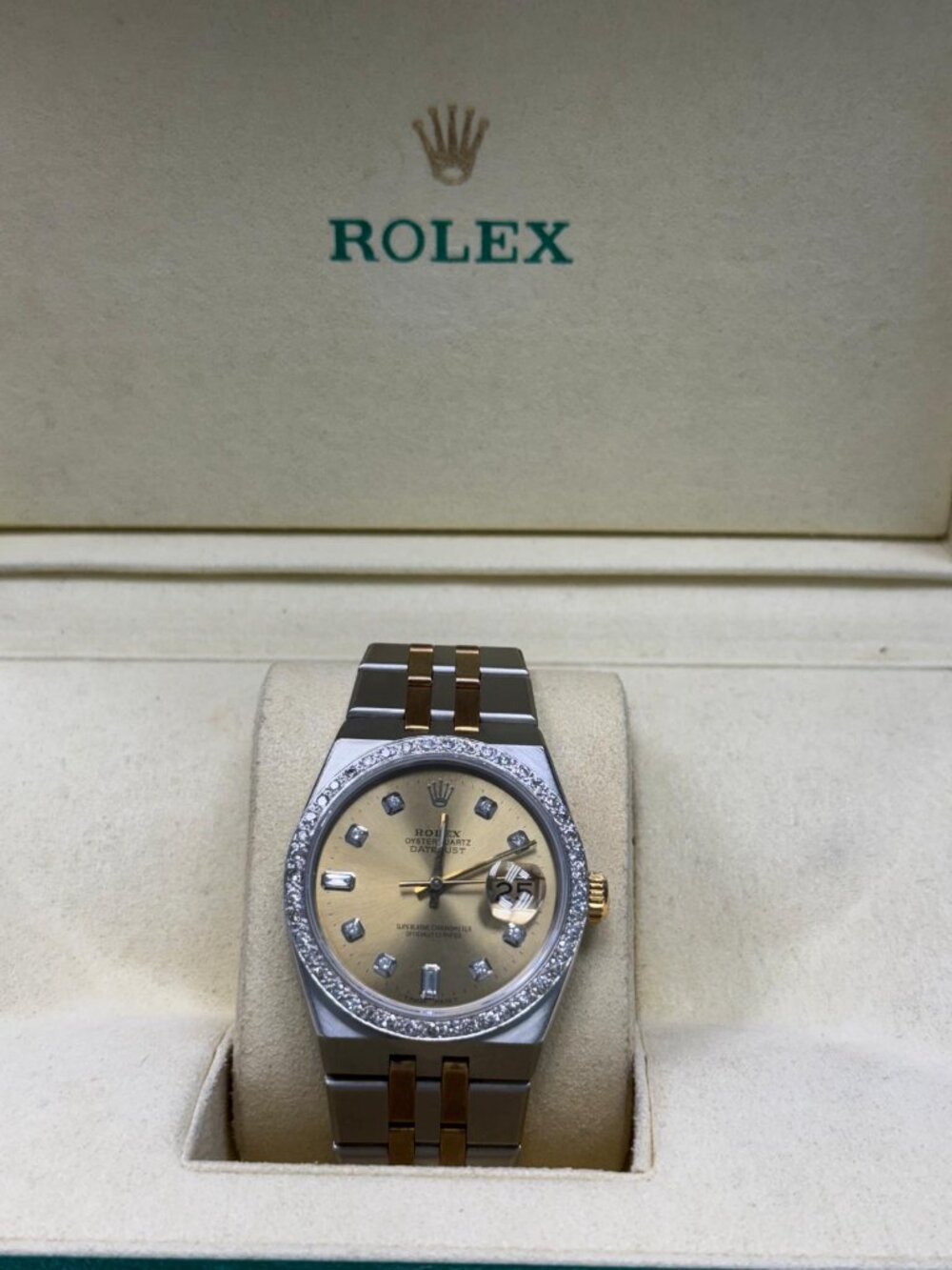 VINTAGE ROLEX 36MM TOW TONE DATE JUST ROLEX WATCH